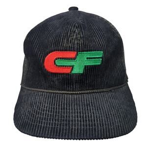 Consolidated Freightways Snapback Rope Corduroy Trucker Hat Black OS Tonkin